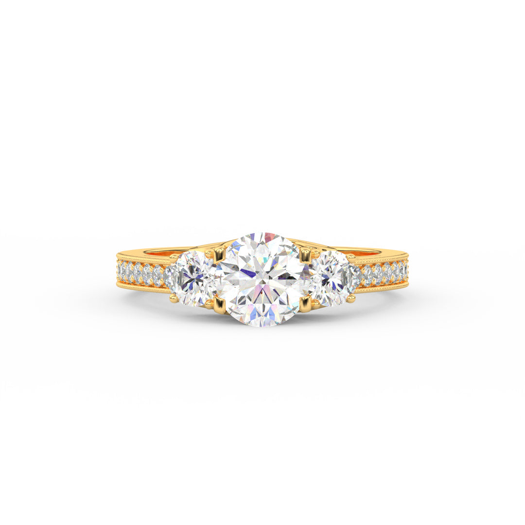 1.75Ct Cushion Cut Moissanite Women Engagement Wedding Ring 14K Yellow Gold Plated