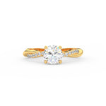 Load image into Gallery viewer, 1.36Ct Infinity Moissanite Engagement Ring – Rose Gold Twist Solitaire
