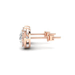 Load image into Gallery viewer, 3Ct Round Cut Moissanite Halo Stud Earrings 14K Gold Plated Push Back

