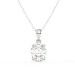 Load image into Gallery viewer, Oval Cut Moissanite Solitaire Pendant in 14K Yellow Gold
