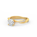 Load image into Gallery viewer, 1.36Ct Infinity Moissanite Engagement Ring – Rose Gold Twist Solitaire
