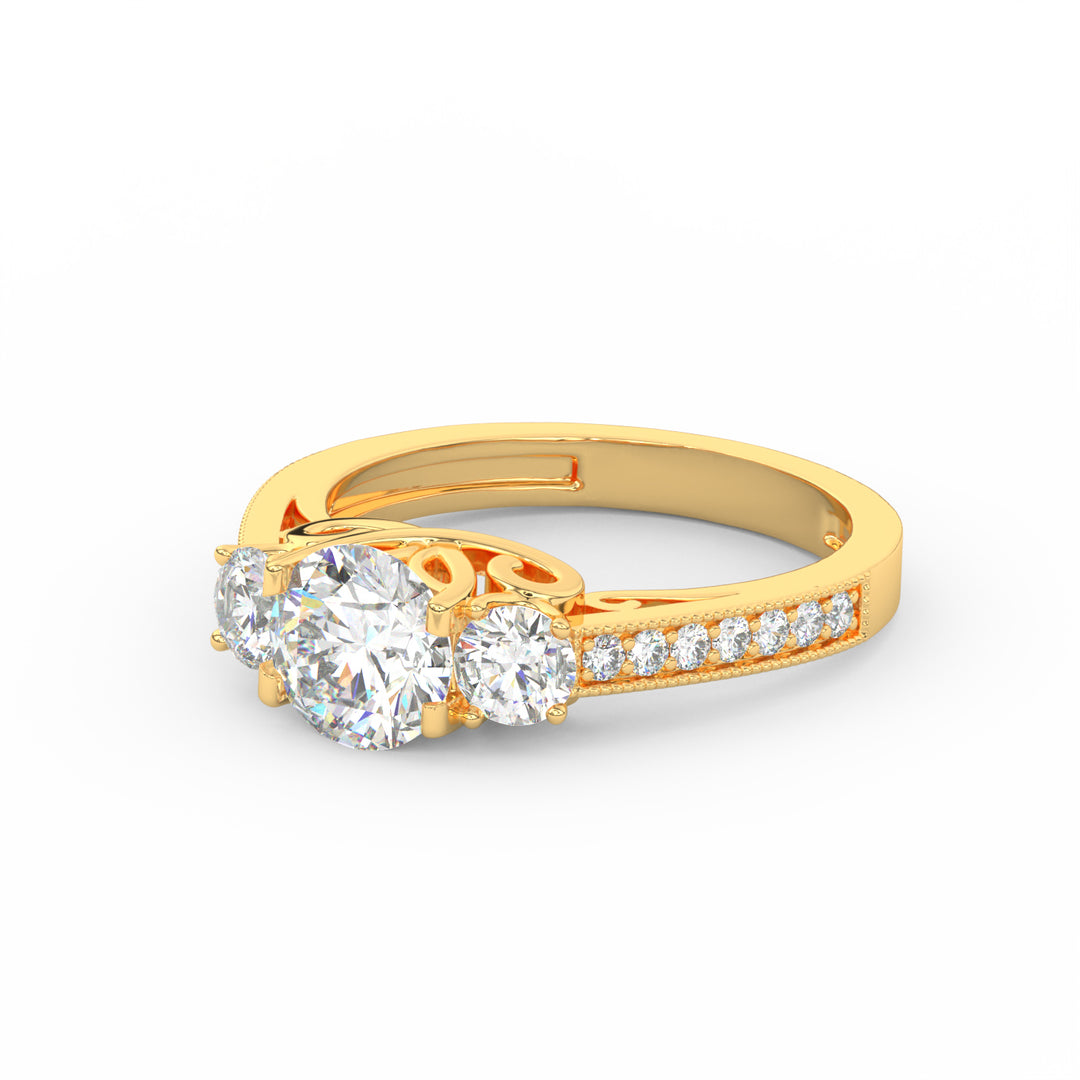 1.75Ct Cushion Cut Moissanite Women Engagement Wedding Ring 14K Yellow Gold Plated