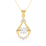 Load image into Gallery viewer, 2Ct Round Cut Moissanite Teardrop Pendant in 14K Rose Gold
