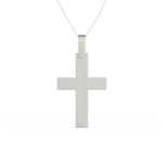 Load image into Gallery viewer, 3Ct Round Moissanite Men Cross Pendant 14K White Gold Plated
