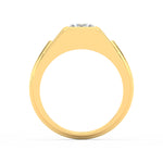 Load image into Gallery viewer, 2Ct Princess Cut Moissanite Men’s Solitaire Ring 14K Yellow Gold Plated
