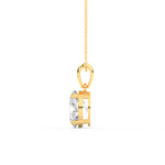 Load image into Gallery viewer, Oval Cut Moissanite Solitaire Pendant in 14K Yellow Gold
