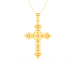 Load image into Gallery viewer, 2Ct Round Cut Moissanite Men’s Cross Pendant in 14K White Gold
