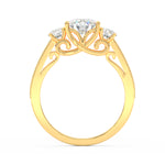 Load image into Gallery viewer, 1.75Ct Cushion Cut Moissanite Women Engagement Wedding Ring 14K Yellow Gold Plated
