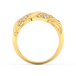 Load image into Gallery viewer, 2Ct Round Cut Moissanite Men Cluster Wedding Band Ring 14K Yellow Gold Plated
