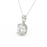 Load image into Gallery viewer, Oval Cut Moissanite Solitaire Pendant in 14K Yellow Gold
