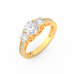 Load image into Gallery viewer, 1.75Ct Cushion Cut Moissanite Women Engagement Wedding Ring 14K Yellow Gold Plated
