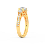 Load image into Gallery viewer, 1.75Ct Cushion Cut Moissanite Women Engagement Wedding Ring 14K Yellow Gold Plated
