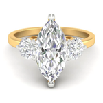 Load image into Gallery viewer, 2Ct Marquise Cut Moissanite Women&#39;s Engagement Ring 14K Yellow Gold Plated
