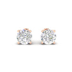 Load image into Gallery viewer, 4Ct Round Moissanite Women&#39;s Stud Earrings 14K White Gold Plated
