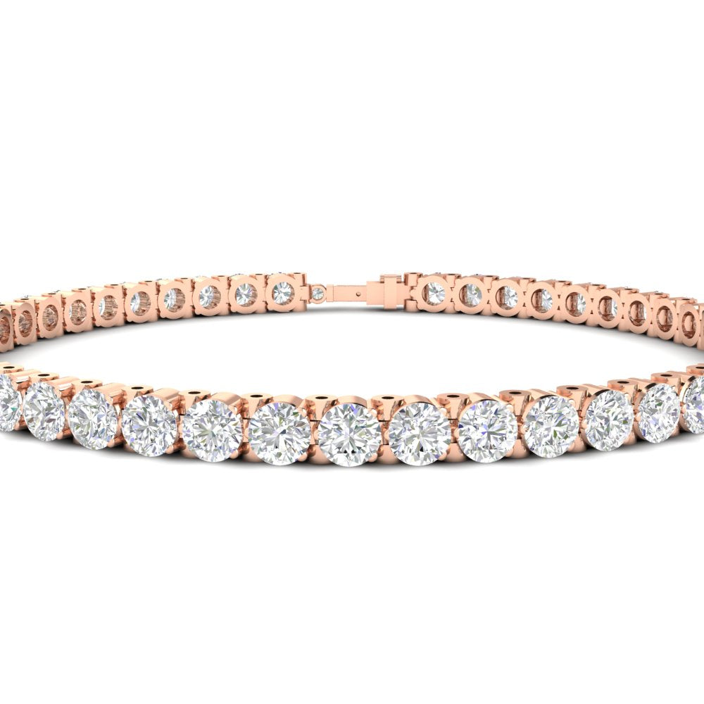 7.50 Ct Round Cut Moissanite Tennis Bracelet 14K White Gold Plated