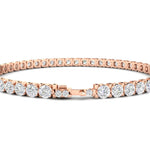 Load image into Gallery viewer, 7.50 Ct Round Cut Moissanite Tennis Bracelet 14K White Gold Plated
