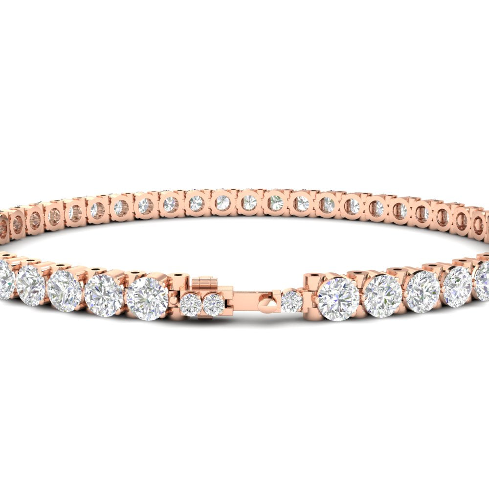 7.50 Ct Round Cut Moissanite Tennis Bracelet 14K White Gold Plated