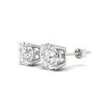 Load image into Gallery viewer, 4Ct Round Moissanite Women&#39;s Stud Earrings 14K White Gold Plated
