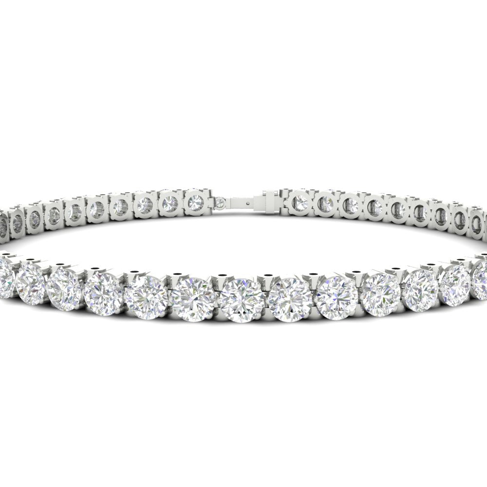 7.50 Ct Round Cut Moissanite Tennis Bracelet 14K White Gold Plated