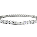 Load image into Gallery viewer, 7.50 Ct Round Cut Moissanite Tennis Bracelet 14K White Gold Plated
