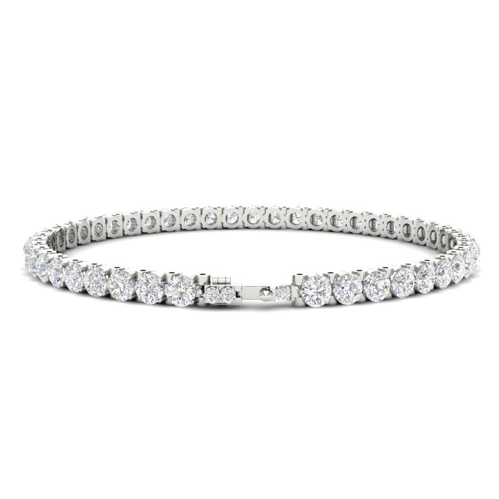 7.50 Ct Round Cut Moissanite Tennis Bracelet 14K White Gold Plated