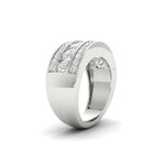 Load image into Gallery viewer, 2Ct Round Moissanite Men&#39;s Wedding Band Ring 14K White Gold Plated
