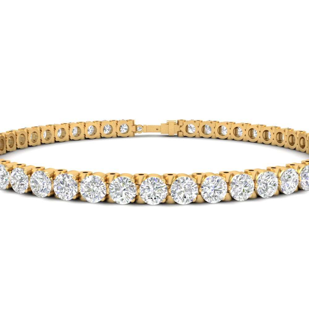 7.50 Ct Round Cut Moissanite Tennis Bracelet 14K White Gold Plated