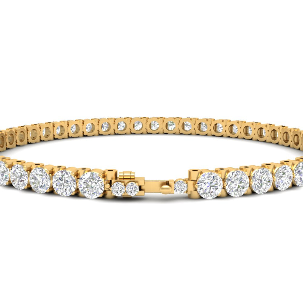 7.50 Ct Round Cut Moissanite Tennis Bracelet 14K White Gold Plated