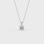 Load and play video in Gallery viewer, Asscher Cut Moissanite Solitaire Pendant in 14K Gold Plated
