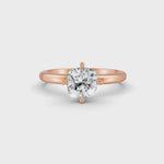 Load and play video in Gallery viewer, Cushion Cut Real Moissanite Clow Prong Solitaire Ring 14K Gold Plated
