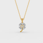 Load and play video in Gallery viewer, 3.21 Ct Heart Cut Moissanite Women&#39;s Heart Necklace Pendant 14K Gold Plated
