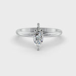 Load and play video in Gallery viewer, Marquise Cut Real Moissanite 2 Prong Solitaire Ring 14K Gold Plated
