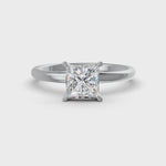 Load and play video in Gallery viewer, Prince Cut Real Moissanite 4 Prong Solitaire Ring 14K Gold Plated
