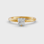 Load and play video in Gallery viewer, Prince Cut Real Moissanite Claw Prong Solitaire Ring 14K Gold Plated
