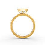 Load image into Gallery viewer, Heart Cut Real Moissanite Bezel Set Solitaire Ring 14K Gold Plated
