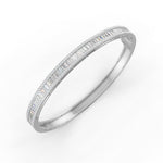 Load image into Gallery viewer, 3.79 Ct Baguette &amp; Round Natural Moissanite Women&#39;s Bangle Bracelet 14K Gold Plated
