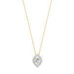 Load image into Gallery viewer, 0.56 Ct Round Cut Moissanite Women&#39;s Cluster Necklace Pendant 14K Gold Plated

