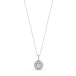 Load image into Gallery viewer, 0.50 Ct Round Cut Moissanite Women&#39;s Cluster Necklace Pendant 14K Gold Plated
