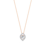 Load image into Gallery viewer, 0.56 Ct Round Cut Moissanite Women&#39;s Cluster Necklace Pendant 14K Gold Plated
