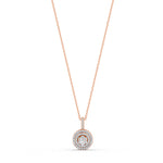Load image into Gallery viewer, 0.50 Ct Round Cut Moissanite Women&#39;s Cluster Necklace Pendant 14K Gold Plated
