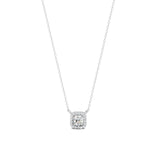 Load image into Gallery viewer, 0.30 Ct Round Cut Moissanite Women&#39;s Halo Necklace Pendant 14K Gold Plated
