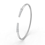 Load image into Gallery viewer, 0.15 Ct Round Cut Natural Moissanite Women&#39;s Bangle Bracelets 14K Gold Plated
