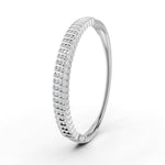 Load image into Gallery viewer, 1.90 Ct Round Cut Natural Moissanite Women&#39;s Bangle Bracelets 14K Gold Plated
