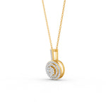 Load image into Gallery viewer, 0.50 Ct Round Cut Moissanite Women&#39;s Cluster Necklace Pendant 14K Gold Plated
