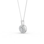 Load image into Gallery viewer, 0.50 Ct Round Cut Moissanite Women&#39;s Cluster Necklace Pendant 14K Gold Plated
