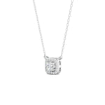 Load image into Gallery viewer, 0.30 Ct Round Cut Moissanite Women&#39;s Halo Necklace Pendant 14K Gold Plated
