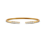 Load image into Gallery viewer, 0.15 Ct Round Cut Natural Moissanite Women&#39;s Bangle Bracelets 14K Gold Plated
