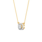 Load image into Gallery viewer, 0.30 Ct Round Cut Moissanite Women&#39;s Halo Necklace Pendant 14K Gold Plated
