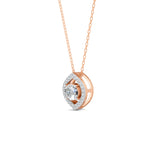 Load image into Gallery viewer, 0.56 Ct Round Cut Moissanite Women&#39;s Cluster Necklace Pendant 14K Gold Plated
