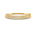 Load image into Gallery viewer, 1.90 Ct Round Cut Natural Moissanite Women&#39;s Bangle Bracelets 14K Gold Plated
